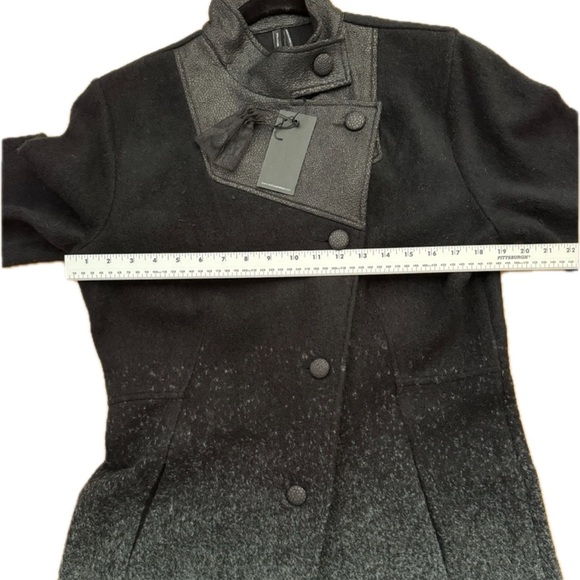 Stella Carasaki Boiled Wool Asymmetrical Coat - NWT - Picture 13 of 16